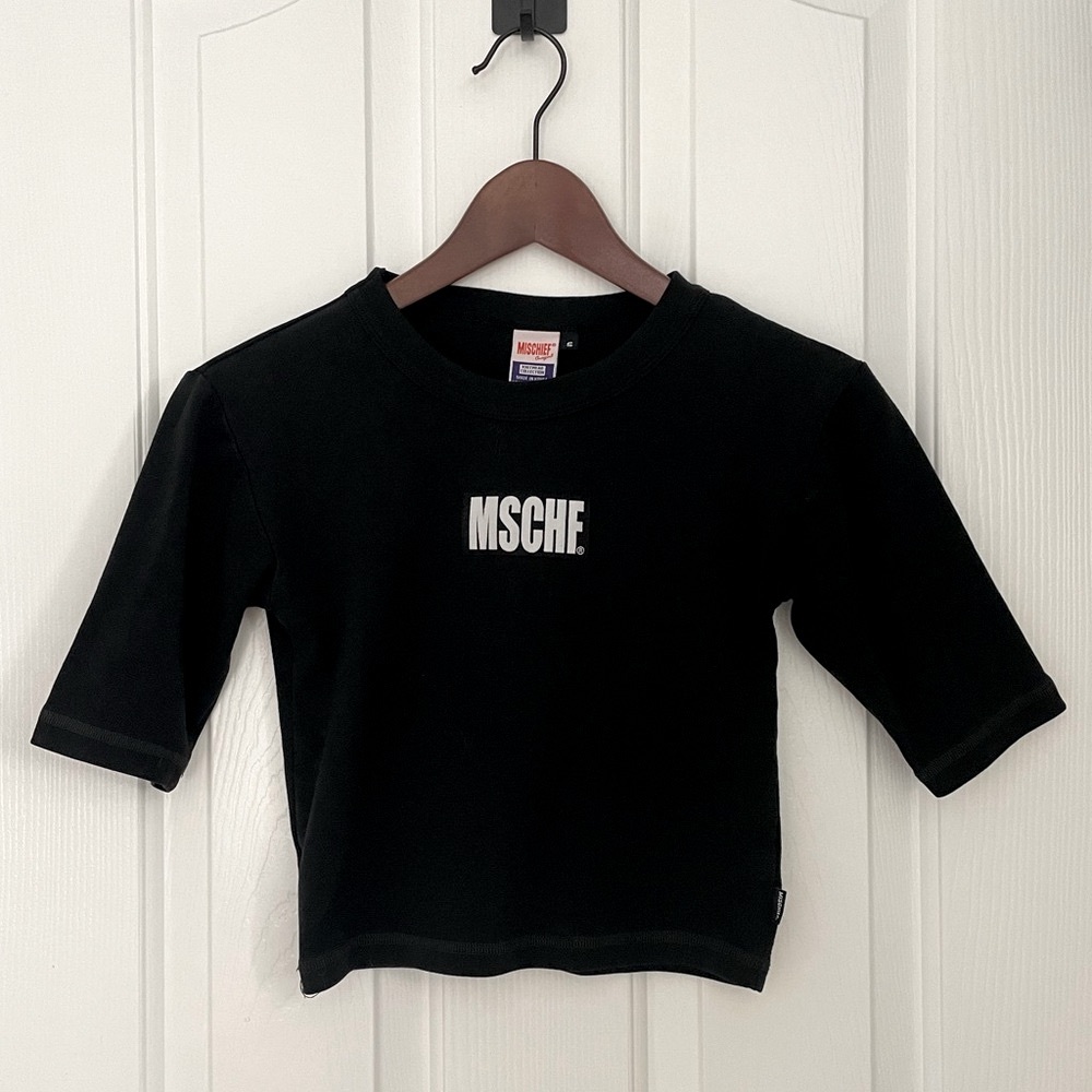 MSCHF Black Crop Top